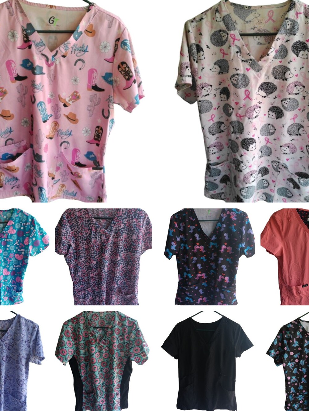 Bundle 10 Medium Scrub Tops